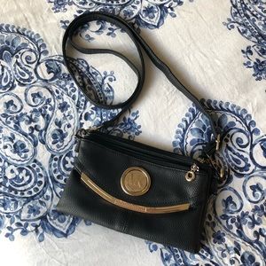 Michael Kors Black Leather Crossbody Bag